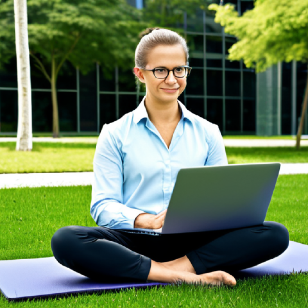 PM을 위한 워라밸 유지 전략 - Balanced Lifestyle**

A project manager, fully clothed in professional attire, is shown effortlessly...