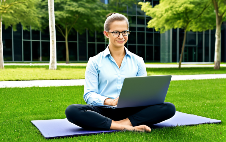 PM을 위한 워라밸 유지 전략 - Balanced Lifestyle**
A project manager, fully clothed in professional attire, is shown effortlessly...