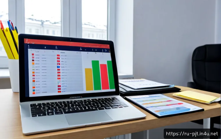 Home 17 PM을 위한 문서 관리 팁 - Photorealistic project manager’s workspace in a modern Moscow office, organized document management ...